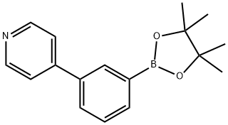 4-(3-(4,4,5,5-tetramethyl-1,3,2-dioxaborolan-2-yl)phenyl)pyridine Structure