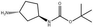 tert-butyl n-[(1r,3r)-3-aminocyclopentyl]carbamate 구조식 이미지