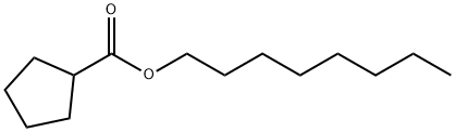 Cyclopentanecarboxylic acid octyl ester Structure