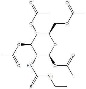 (2S,3R,4R,5S,6R)-6-(acetoxymethyl)-3-(3-ethylthioureido)-tetrahydro-2H-pyran-2,4,5-triyl triacetate Structure