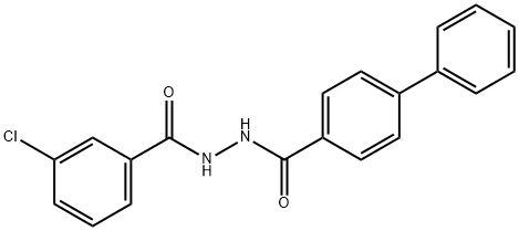 N'-[(3-chlorophenyl)carbonyl]biphenyl-4-carbohydrazide Structure