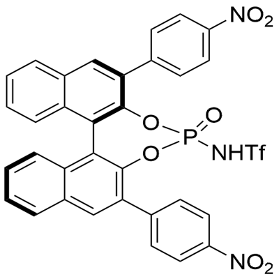 N-[(11bR)-2,6-bis(4-nitrophenyl)-4-oxidodinaphtho[2,1-d:1',2'-f][1,3,2]dioxaphosphepin-4-yl]-1,1,1-trifluoro-Methanesulfonamide Structure