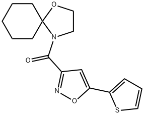 4-{[5-(2-thienyl)-3-isoxazolyl]carbonyl}-1-oxa-4-azaspiro[4.5]decane Structure