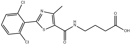 4-({[2-(2,6-dichlorophenyl)-4-methyl-1,3-thiazol-5-yl]carbonyl}amino)butanoic acid Structure