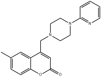 6-methyl-4-{[4-(pyridin-2-yl)piperazin-1-yl]methyl}-2H-chromen-2-one Structure