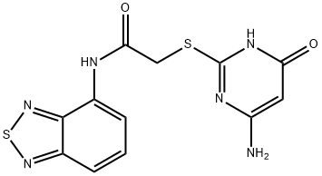 2-[(4-amino-6-hydroxy-2-pyrimidinyl)thio]-N-(2,1,3-benzothiadiazol-4-yl)acetamide Structure