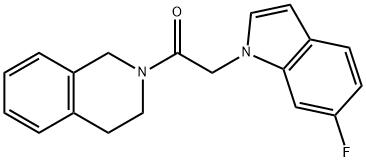 1-(3,4-dihydroisoquinolin-2(1H)-yl)-2-(6-fluoro-1H-indol-1-yl)ethanone Structure