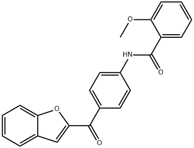 N-[4-(1-benzofuran-2-ylcarbonyl)phenyl]-2-methoxybenzamide 구조식 이미지