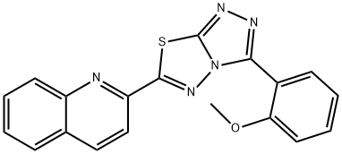 2-[3-(2-methoxyphenyl)[1,2,4]triazolo[3,4-b][1,3,4]thiadiazol-6-yl]quinoline 구조식 이미지