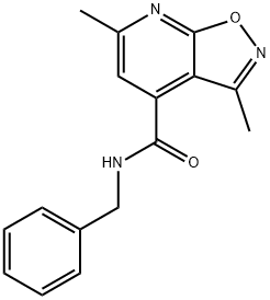 N-benzyl-3,6-dimethyl[1,2]oxazolo[5,4-b]pyridine-4-carboxamide Structure