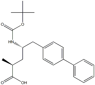 (2S,4S)-5-(Biphenyl-4-yl)-4-[(tert-butoxycarbonyl)amino]-2-methylpentanoic acid 구조식 이미지