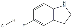 5-Fluoro-2,3-dihydro-1H-indole hydrochloride 구조식 이미지