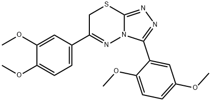 3-(2,5-dimethoxyphenyl)-6-(3,4-dimethoxyphenyl)-7H-[1,2,4]triazolo[3,4-b][1,3,4]thiadiazine 구조식 이미지