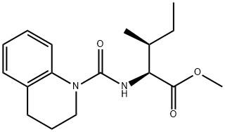 (2S)-methyl 3-methyl-2-(1,2,3,4-tetrahydroquinoline-1-carboxamido)pentanoate 구조식 이미지