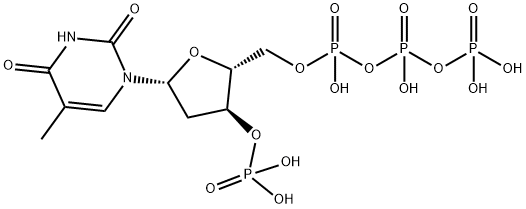 Thymidine 5'-(tetrahydrogen triphosphate) 3'-(dihydrogen phosphate) Structure