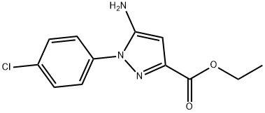 ethyl 5-amino-1-(4-chlorophenyl)-1H-pyrazol-3-carboxylate 구조식 이미지