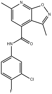 N-(3-chloro-4-fluorophenyl)-3,6-dimethyl[1,2]oxazolo[5,4-b]pyridine-4-carboxamide Structure