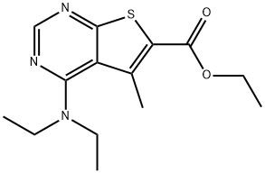 ethyl 4-(diethylamino)-5-methylthieno[2,3-d]pyrimidine-6-carboxylate 구조식 이미지