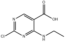 2-chloro-4-(ethylamino)-5-Pyrimidinecarboxylic acid Structure