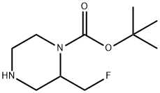 2-Fluoromethyl-piperazine-1-carboxylic acid tert-butyl ester Structure