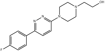 2-{4-[6-(4-fluorophenyl)pyridazin-3-yl]piperazin-1-yl}ethanol 구조식 이미지