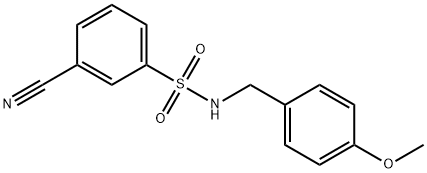 3-Cyano-N-(4-methoxybenzyl)benzenesulfonamide Structure