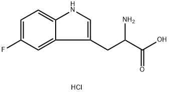 2-Amino-3-(5-fluoro-1H-indol-3-yl)propanoic acid hydrochloride Structure