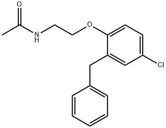 N-[2-(2-benzyl-4-chlorophenoxy)ethyl]acetamide 구조식 이미지