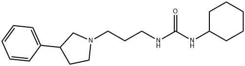 N-cyclohexyl-N'-[3-(3-phenyl-1-pyrrolidinyl)propyl]urea 구조식 이미지