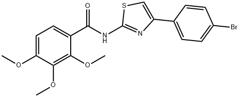 N-[4-(4-bromophenyl)-1,3-thiazol-2-yl]-2,3,4-trimethoxybenzamide Structure