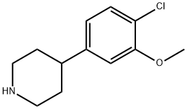 4-(4-chloro-3-methoxyphenyl)piperidine hydrochloride 구조식 이미지
