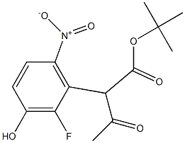 tert-butyl 2-(2-fluoro-3-hydroxy-6-nitrophenyl)-3-oxobutanoate 구조식 이미지