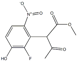 methyl 2-(2-fluoro-3-hydroxy-6-nitrophenyl)-3-oxobutanoate Structure