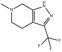 6-methyl-3-(trifluoromethyl)-4,5,6,7-tetrahydro-1H-pyrazolo[3,4-c]pyridine Structure