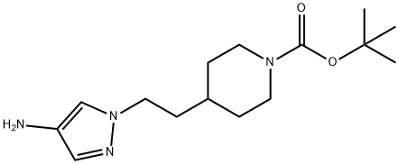 tert-butyl 4-(2-(4-amino-1H-pyrazol-1-yl)ethyl)piperidine-1-carboxylate 구조식 이미지