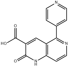 2-Oxo-5-(pyridin-4-yl)-1,2-dihydro-1,6-naphthyridine-3-carboxylic acid Structure