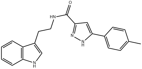 N-[2-(1H-indol-3-yl)ethyl]-3-(4-methylphenyl)-1H-pyrazole-5-carboxamide 구조식 이미지