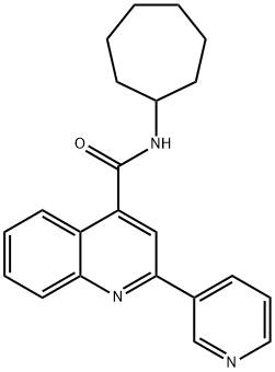 N-cycloheptyl-2-(pyridin-3-yl)quinoline-4-carboxamide Structure