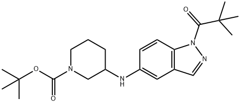 tert-butyl 3-((1-pivaloyl-1H-indazol-5-yl)amino)piperidine-1-carboxylate(WXG02555) Structure
