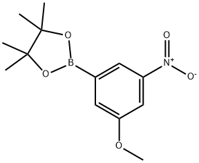 1,3,2-Dioxaborolane, 2-(3-methoxy-5-nitrophenyl)-4,4,5,5-tetramethyl- 구조식 이미지