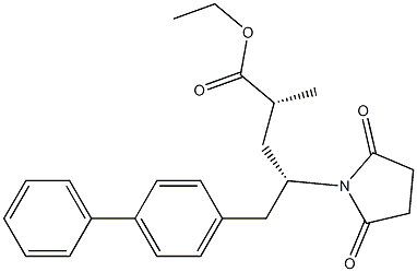 Ethyl (2R,4S)-4-([1,1'-biphenyl]-4-ylmethyl)-2-methyl-4-(2,5-dioxopyrrolidin-1-yl)butanoate 구조식 이미지