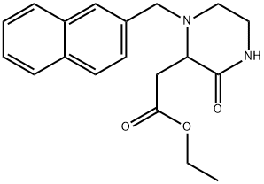 ethyl [1-(2-naphthylmethyl)-3-oxo-2-piperazinyl]acetate Structure