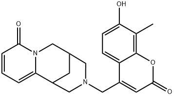 3-((7-hydroxy-8-methyl-2-oxo-2H-chromen-4-yl)methyl)-3,4,5,6-tetrahydro-1H-1,5-methanopyrido[1,2-a][1,5]diazocin-8(2H)-one 구조식 이미지