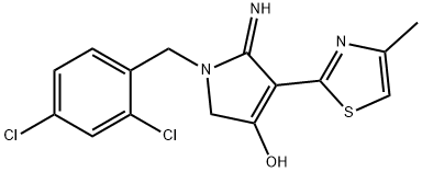 1-(2,4-dichlorobenzyl)-5-imino-4-(4-methylthiazol-2-yl)-2,5-dihydro-1H-pyrrol-3-ol Structure