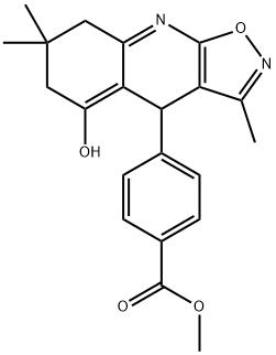 methyl 4-(5-hydroxy-3,7,7-trimethyl-4,6,7,8-tetrahydroisoxazolo[5,4-b]quinolin-4-yl)benzoate Structure