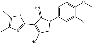 1-(3-chloro-4-methoxyphenyl)-4-(4,5-dimethylthiazol-2-yl)-5-imino-2,5-dihydro-1H-pyrrol-3-ol Structure