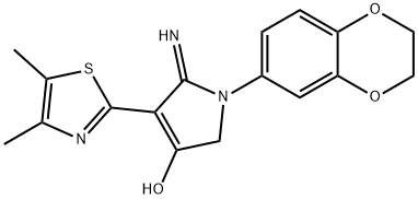 1-(2,3-dihydrobenzo[b][1,4]dioxin-6-yl)-4-(4,5-dimethylthiazol-2-yl)-5-imino-2,5-dihydro-1H-pyrrol-3-ol Structure