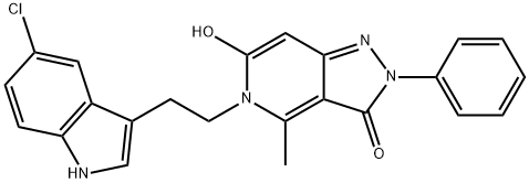 5-(2-(5-chloro-1H-indol-3-yl)ethyl)-6-hydroxy-4-methyl-2-phenyl-2H-pyrazolo[4,3-c]pyridin-3(5H)-one Structure