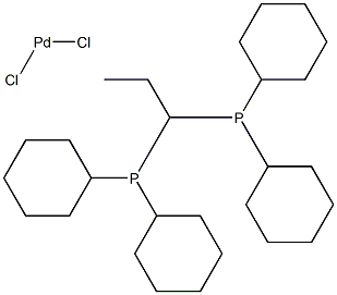 Dichloro bis(dicyclohexylphosphino)propane palladium(II) Structure