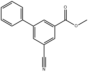 5-Cyano-,[1,1'-biphenyl]-3-carboxylic acid methyl ester 구조식 이미지